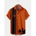 Men's Vintage Breathable Halloween Short Sleeve Shirt