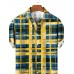 Men's Vintage British Check Casual Short Sleeve Shirt