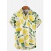 MEN'S SUMMER LEMON PRINT SHORT SLEEVE SHIRT