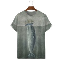 Moby Dick Ocean Casual Short Sleeve T-Shirt